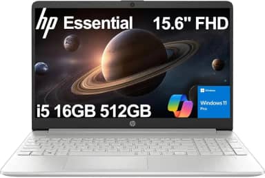 Laptop HP 15 (15,6 polegadas FHD antirreflexo, processador Intel Core i5, 16 GB RAM, SSD de 512 GB) para negócios, estudantes, casa, bateria de longa duração de 10 horas, tipo C, HDMI, teclado