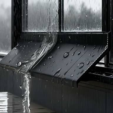 Barra de bloqueio de água para janela de casa 1 m, janela deslizante, faixa de chuva, isolamento à prova de vento, faixa de vedação à prova de vento (5,5 cm de largura)