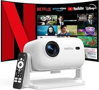 Bettdow Projetor 4k [Netflix-Licensed], Projetores Portatil 14000 Lumens Full Hd 1080p Compatível Com Android 13, Design à prova de poeira, Retroprojetor WiFi 6 BT 5.2,Foco Automático (branco)