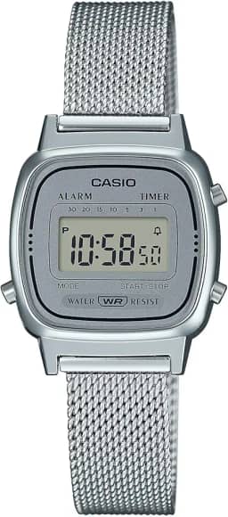 Relógio de Pulso Feminino Casio Digital Vintage Mesh LA670WEM-7DF