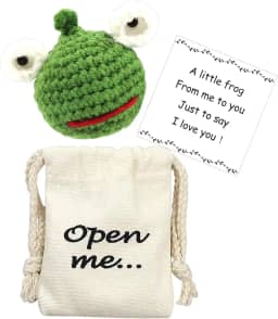 LUOKIFUR Presente inspirador de sapo abraço de bolso para amigos da família, amados e colegas (sapo (estilo 2))