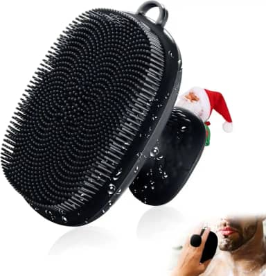 VWMYQ Esfoliante facial de silicone para homens Escova de limpeza facial de silicone Escova manual de limpeza à prova d'água Cuidados com a pele Escovas de rosto para limpeza e esfoliação (preto)