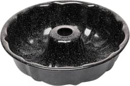 LYOR - Forma para Bolo com Furo Antiaderente de Aço Carbono Granilite Preta 24cm x 6cm