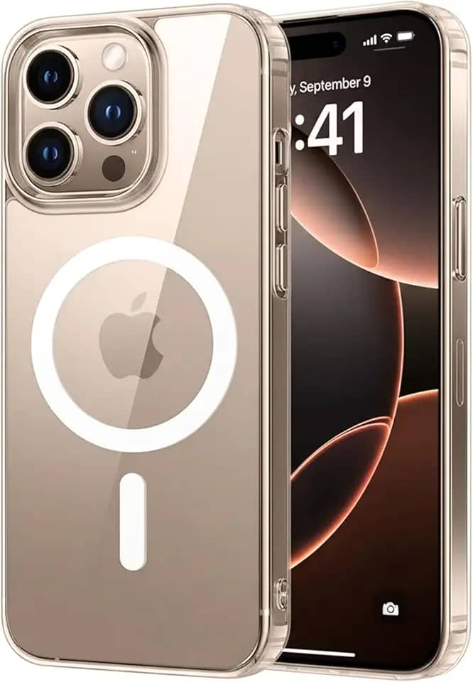 Capa Mag-Safe para [iPhone 16 PRO] Capinha Magnetica Premium com [Proteção de Câmera] Clear Case Transparente [Anti-Amarelamento], Compatível com MagSafe, Resistente a Riscos e Anti Impacto