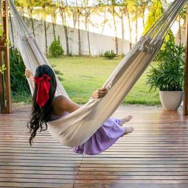 Rede de Dormir Casal Ostra Life, 4.20 x 1.60 m, Bege, Capacidade 300 kg