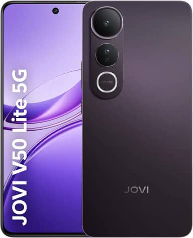 Smartphone JOVI V50 Lite 5G – 256GB, 8+8GB RAM, Dimensity 6300, Tela AMOLED 6,77" 120Hz, Câmera 50MP + Selfie 32MP, Bateria 6500mAh com Carregamento 90W, Android 15, Resistência IP65, Preto Eclipse
