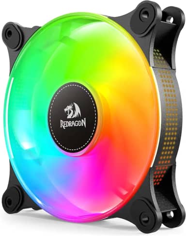 Kit com 3 Fans Gamer Redragon ARGB 120mm Preto GC-F013