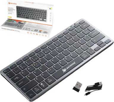 Teclado Sem Fio Bluetooth Peining – Silencioso, Compacto e Recarregável, USB + Bluetooth, Compatível com Windows, Android e iOS – Alta Performance e Conforto
