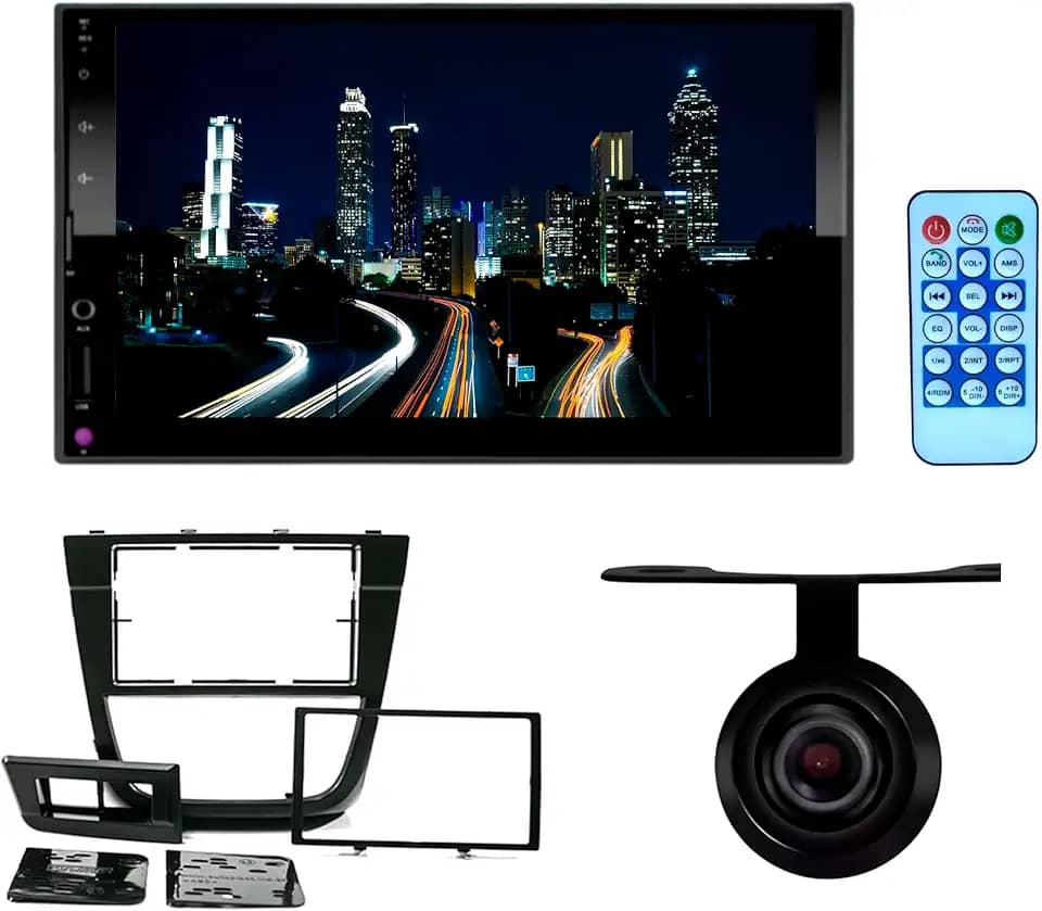 Central Multimídia Mp5 2 Din 7 Espelhamento Gol Saveiro Voyage G5 Preto com câmera de ré - HT-3000