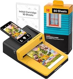 KODAK Impressora fotográfica instantânea Dock ERA Plus 4PASS (4 x 6) (impressora + inicial 10 folhas + 80 folhas)