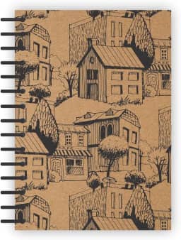 Caderneta 1/8 flexível Kraft House cod. 0485 com 80 folhas pautadas - abyaragraf