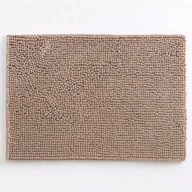 01 Tapete para Banheiro - 60cm x 40cm - Tapete Popcorn Antiderrapante Bolinha (Bege)