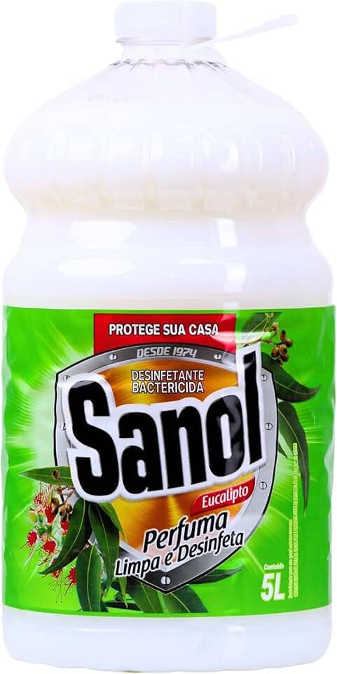 Sanol Desinfetante Líquido Para Uso Geral Eucalipto 5 Litros Branco