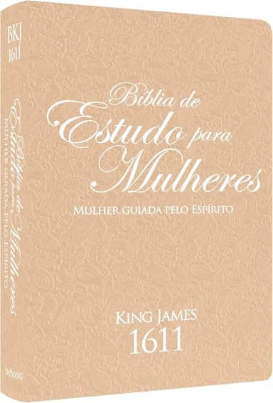 BÍBLIA KING JAMES DE ESTUDO-MULHERES GUIADAS PELO ESPÍRITO - ROSÈ PEACHBRANCO