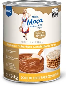 Recheio e Cobertura MOÇA Doce de Leite Consistência Cremosa 2,54Kg
