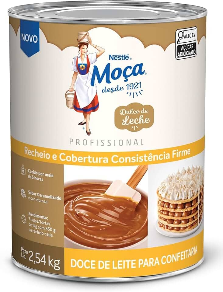 Recheio e Cobertura MOÇA Doce de Leite Consistência Cremosa 2,54Kg