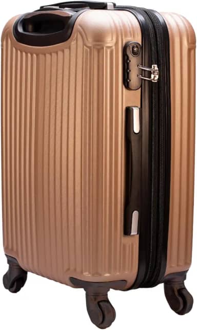 Mala de Viagem de Bordo Abs 10kg Expansiva ANAC 360 Graus com Senha (Caqui)