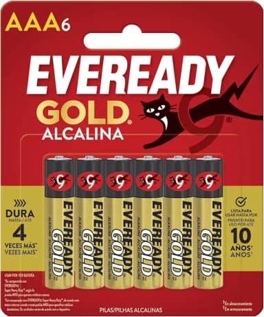 Eveready – Pilha Alcalina Gold AAA (Palito) | 1,5V, Longa Duração e Excelente Custo-Benefício