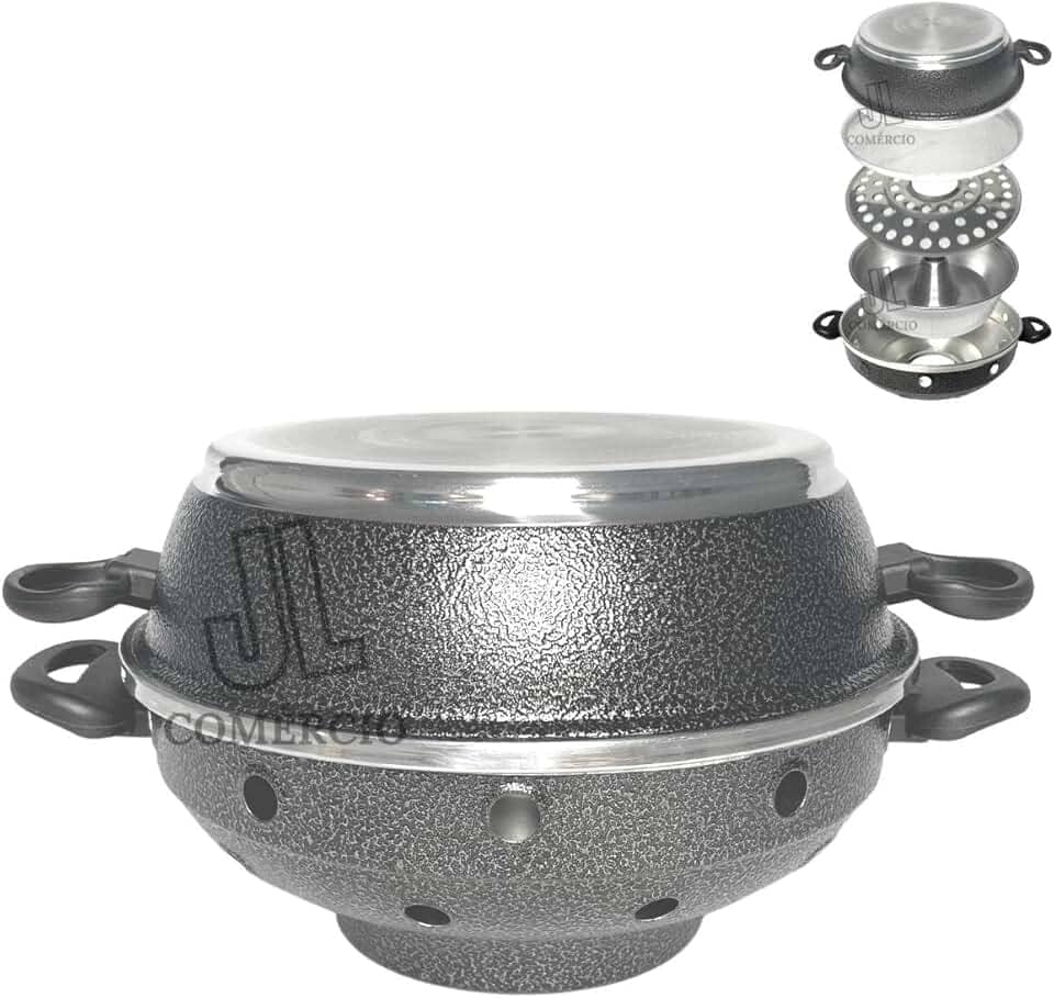 Churrasqueira Multiuso Vigorosa Para Fogão 4 Em 1 N30 Bolo Pão Pizza Grelhados Churrasco Tacho (Preta)