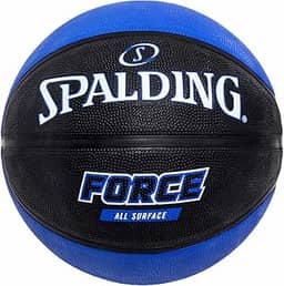 Bola de Basquete Spalding Force, Preto e Azul, Tam. 7