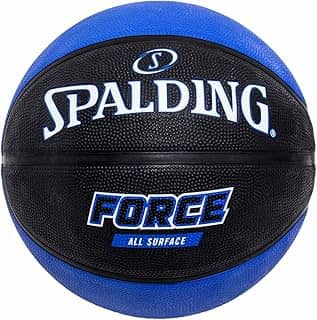 Bola de Basquete Spalding Force, Preto e Azul, Tam. 7