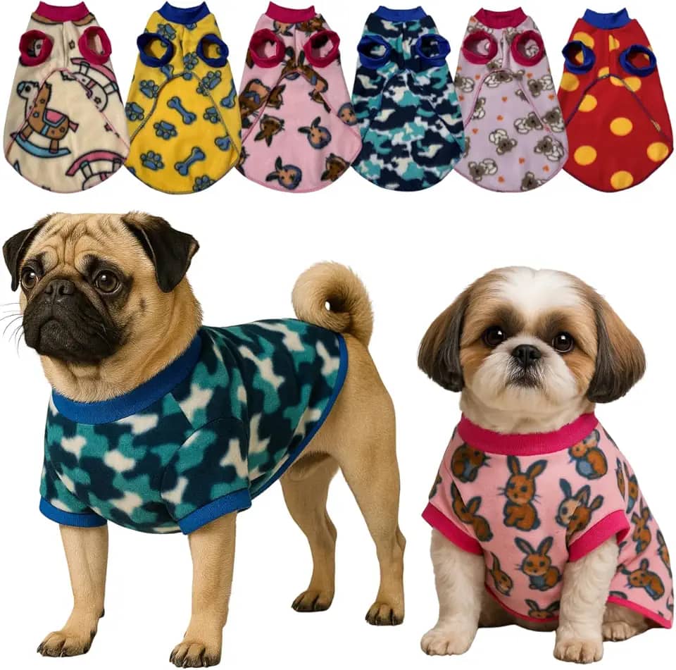 Kit Roupa para Cachorro Roupinha Pet de Frio Conforto Cães de Pequeno Médio Grande Porte (Macho, 04)