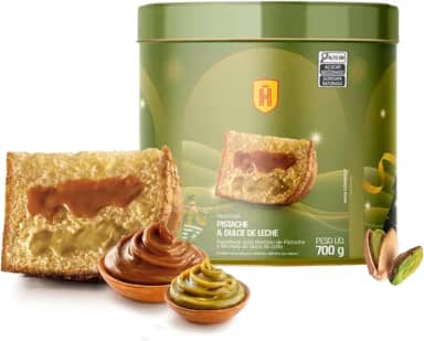 Panettone Havanna Lata Pistache e Doce de Leite 700g