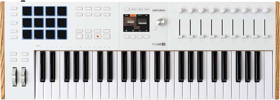 ARTURIA Keylab 49 Mk3 Branco — Controlador De Teclado Usb Midi De 49 Teclas Com Software Analog Lab Pro Incluído