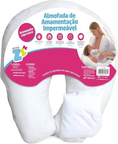 Almofada de Amamentação Travesseiro Impermeável - 50x50cm - Fibrasca, Branca