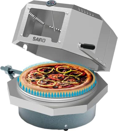 FC40 Assador de Pizza Compacto Italiano à gás GLP 40cm