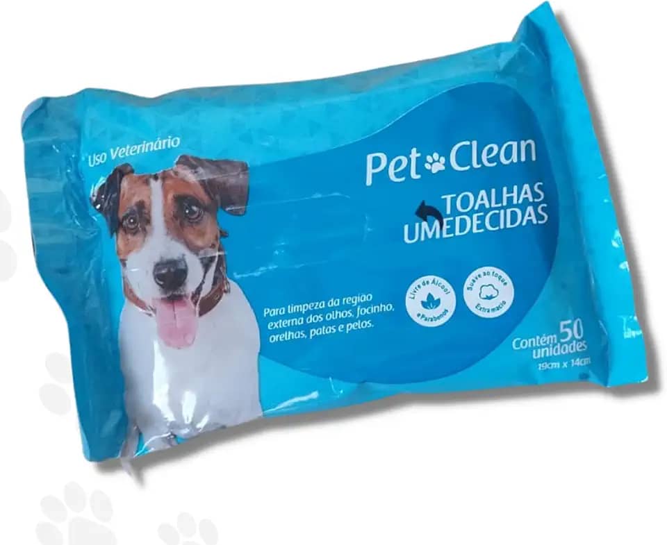 Toalhas Umedecidas Para Cães E Gato 50 Unidades Pet Clean