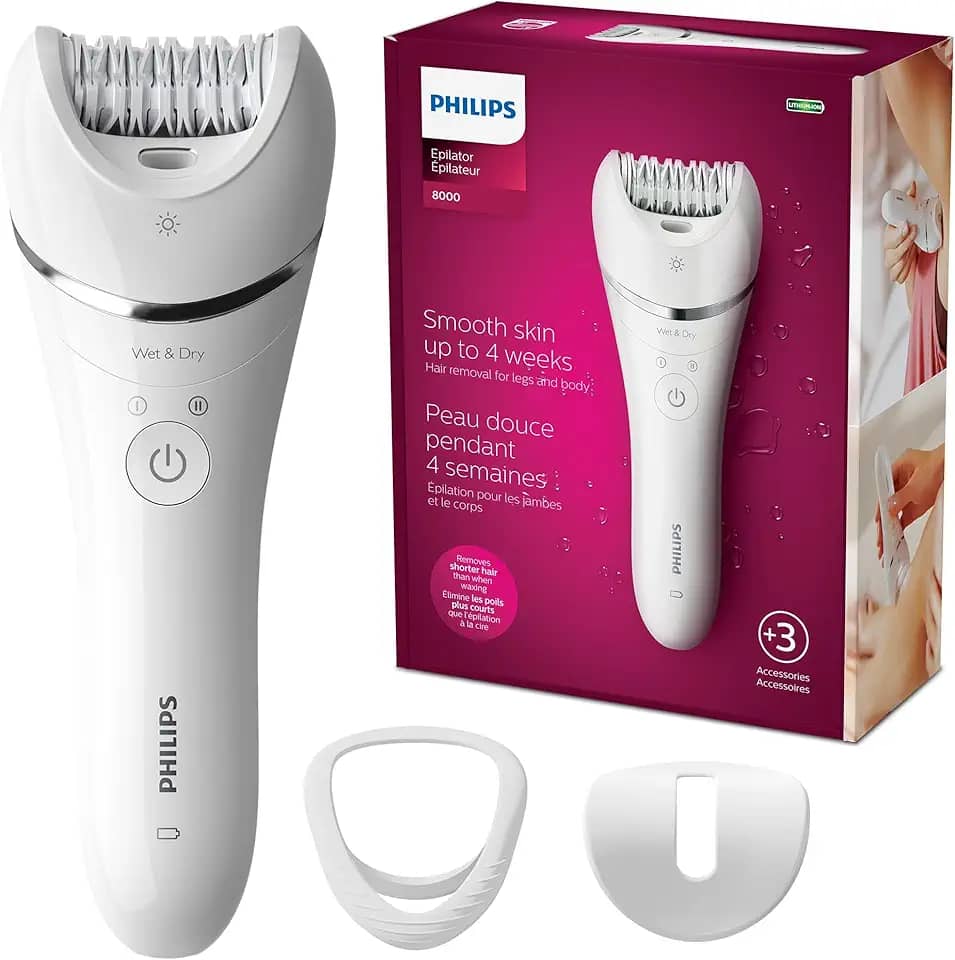 Philips Beauty Depiladora Série 8000 para Mulheres, com 3 Acessórios, BRE700/04