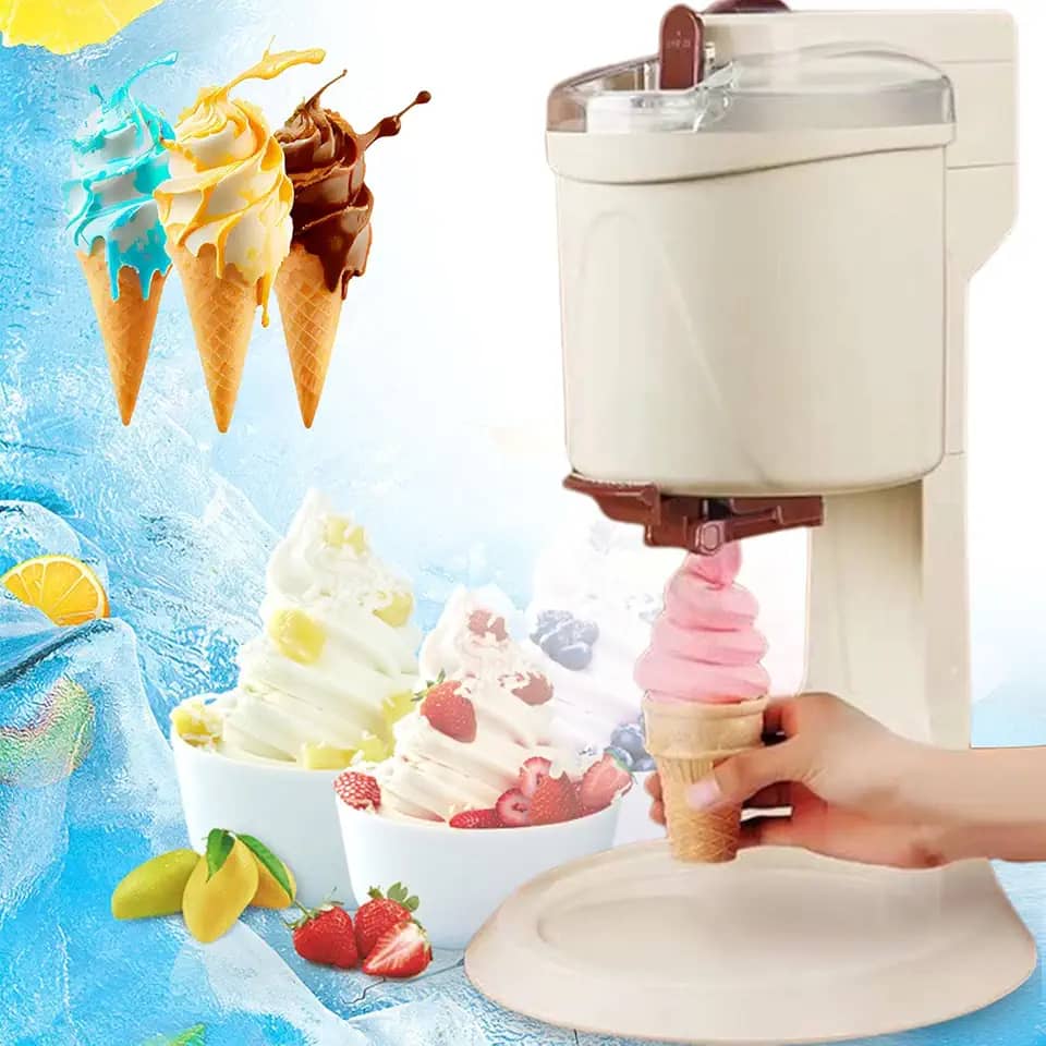 Máquina de Sorvete, Máquina de Sorvete Soft Serve, Sorveteira, Gelato, Máquina de Sorvete, Máquina de Sobremesa Faz Sorvete, Gelato, Sorvete, Tigela de Smoothie, Faz 7-8 Sorvetes