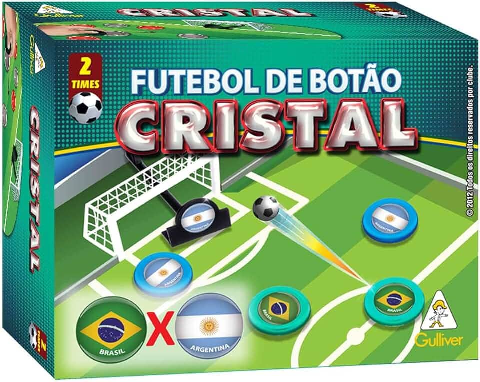 Futebol Botão Cristal Seleções Brasil x Argentina Gulliver, Multicor