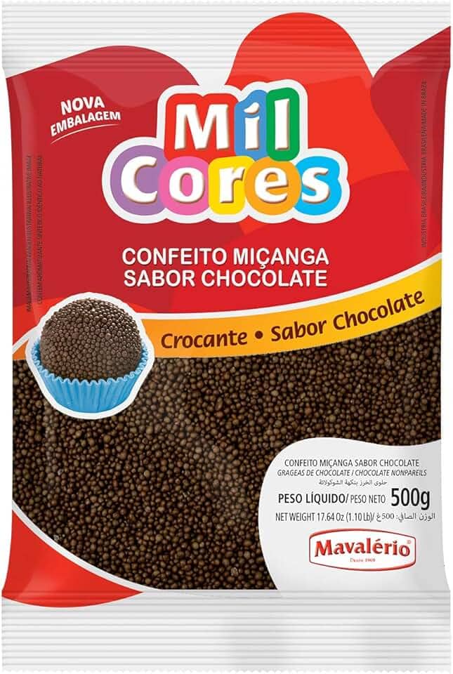 CONFEITO BRIGADEIRO REDONDO MIL CORES MAVALÉRIO 500G