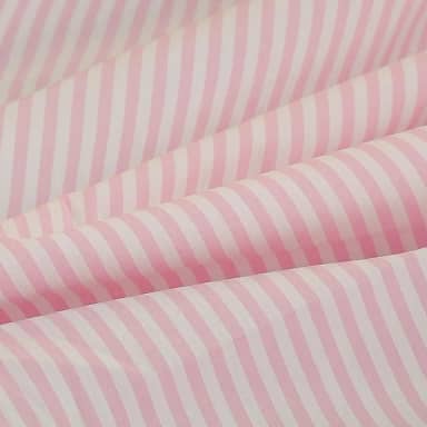 Tecido de mistura de algodão, padrão de listras de cor rosa e branco tingido, tecido de algodão para vestido, camisa, saia, ternos, 139,7 cm de largura, artesanato por The Yard