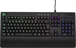 Teclado Gamer Logitech G213 com Layout ABNT2, RGB LIGHTSYNC, Controles de Mídia Dedicados, Design Durável e Resistente à Respingos