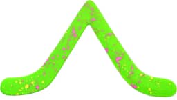 Bargan Boomerang colorido verde plástico destro bumerangue ótimo para iniciantes