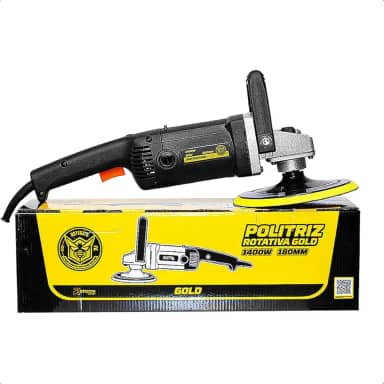 Politriz Rotativa Gold 1400W Disco 180mm 110V Velocidade Variável 500–3000 rpm Profissional Automotivo Náutico Industrial - Rotta376