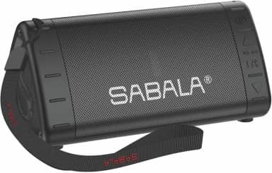 Caixa de Som Bluetooth SABALA DR-901,2200mAh Bluetooth 5.1, IPX5 TWS, de reprodução para atividades ao ar livre, praias e presentes (preto)