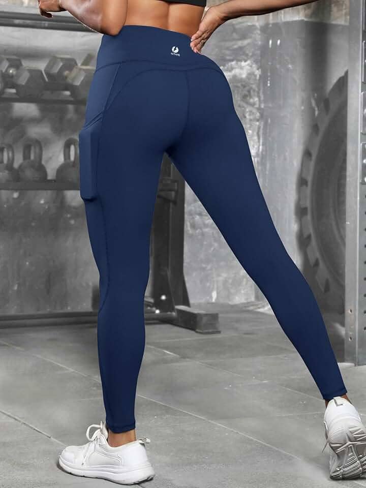 Leggings atléticas para mulheres, roupas de treino com bolso, leggings esportivas para esportes, corrida, ioga, pilates e calças de ginástica