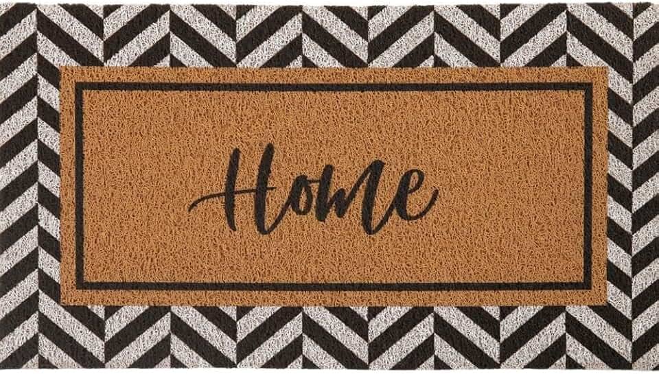 Capacho para Entrada 40x75cm Vinil com Moldura - Kapazi Linha Home Antiderrapante