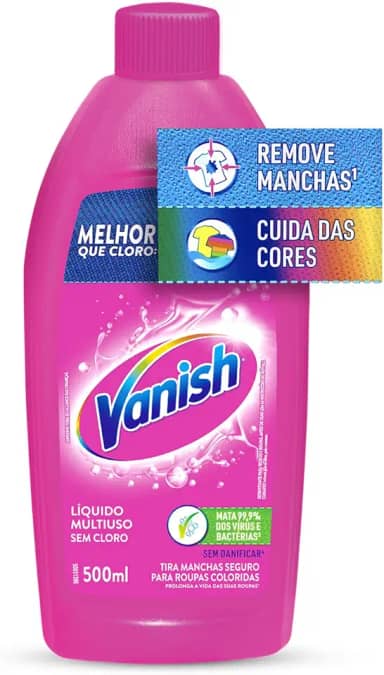 Vanish Tira Manchas Líquido Multiuso Para Roupas Coloridas 500Ml