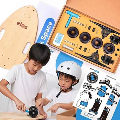 ELOS Skate completo leve - skate mini longboard Cruiser construído para iniciantes e viajantes urbanos. Pronta para presente, ensacada. Deck de skate largo e estável. Placa de campus.