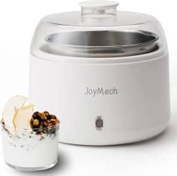 JoyMech Máquina de Iogurte Grego Com Controle de Temperatura Constante - Recipiente de Aço Inoxidável, 1,1 Litro Para Iogurte Orgânico Doméstico
