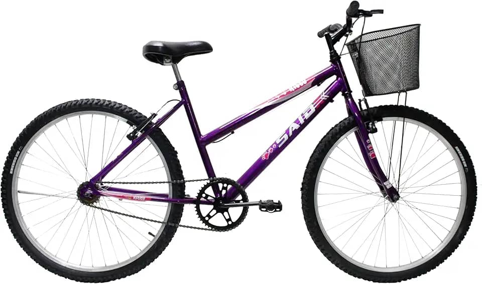 Bicicleta de Passeio Saidx Bike Feminina Sem Marchas, Aro 26 Mono, Freio V Brake