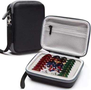 Estojo de suporte para palheta de guitarra compatível com para-lama, ChromaCast, D'Addario, JIM Dunlop, Bolopick, Instrumentos Musicais UNLP, Bolsa de armazenamento Haneye para todos os tamanhos (apenas a base)