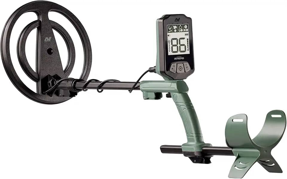 Detector de Metais Minelab Intrepid, Bobina à Prova D'água de 10 polegadas, Submersível até 1 Metro, com Display LCD