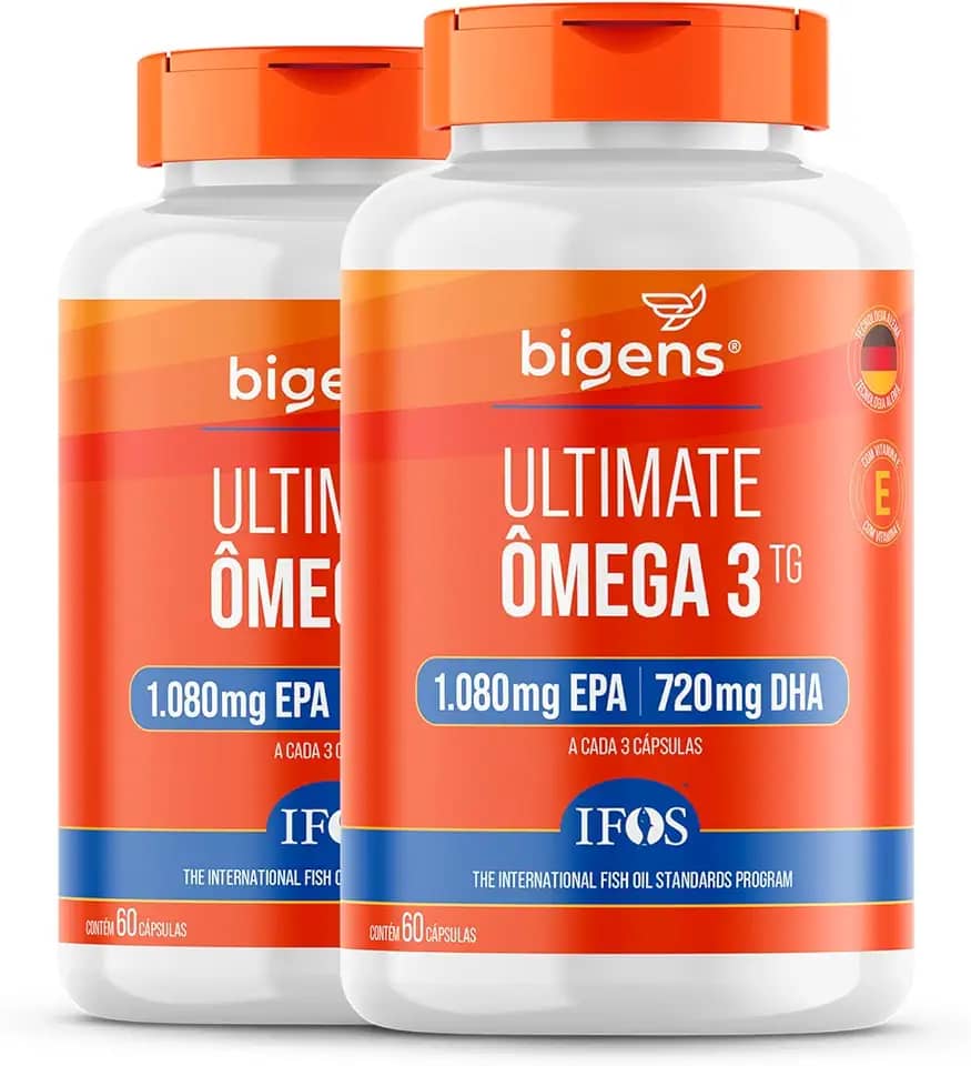 Ultimate Ômega 3 TG, Selo IFOS, 1.080mg EPA + 720mg DHA, 60 caps, Bigens (Kit2 2)