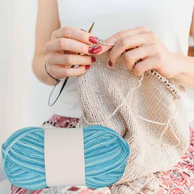 Fio colorido para crochê macio, mistura de nylon e algodão, ideal para iniciantes, tricô, projetos de bricolage e artesanato